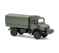 Busch 51058 - 1/87 Mercedes-Benz Unimog U5023, Militaire Avec Treuil, Neuf