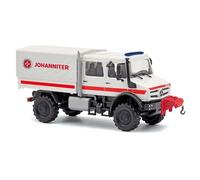 Busch 51084 - H0 - MB UNIMOG 5023 JOHANNITER - Neuf
