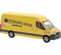 Busch 52641 H0 Modèle réduit de bus, Modèle réduit de véhicule prioritaire Mercedes Benz Sprinter fourgon, Leonhard Weiss, jaune