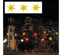 Busch 5415 - 1/87 / H0 Trois Étoiles De Noël Jaunes Lumineuses - Neuf
