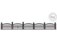Busch Clôture 6016 – Fer forgé, colonnes en maçonnerie – Modélisme ferroviaire 1:87 H0