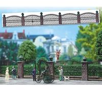 Busch Clôture 6016 – Fer forgé, colonnes en maçonnerie – Modélisme ferroviaire 1:87 H0