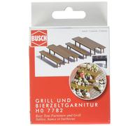 Busch 7782 Beer Tent Furniture/Grill HO Scenery Scale Model