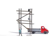 Échafaudage En Bois Busch 7902 Avec Maçon Et Poulie