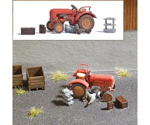 Busch 7937 - 1/87 / H0 Ensemble D'Action: Réparation De Tracteur - Neuf