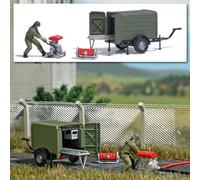 Busch 7964 - H0 Action-Set : Nva Schlauchanhänger Avec Tragkraftspritze Tsa -