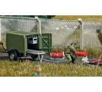 Busch 7964 - H0 Action-Set : Nva Schlauchanhänger Avec Tragkraftspritze Tsa -