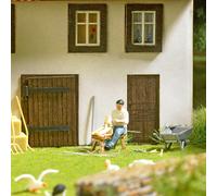 Busch 79855 Sculpture En Bois Avec Figurine Set D'Action HO NEUF