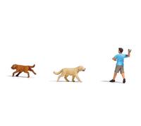 Busch 8858 - Échelle TT - Jeu D'Apport Avec Des Chiens - Neuf