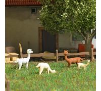 Busch 8870 - 1/120 / TT Action Set - Alpagas Avec Jeune - Neuf