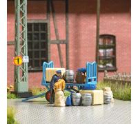Busch 79910 - 1/87 / H0 Set D'Action: Chariot De Quai - Neuf