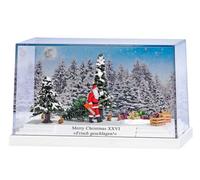 BUSCH Diorama de Noël, Père-Noël coupant un sapin - HO 1/87 - BUSCH 7628