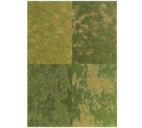 BUSCH ENVIRONNEMENT - BUE1300 - MODÉLISME FERROVIAIRE - SET DE 4 PLAQUES DE COUVERTURE DE SOL G
