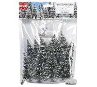 Busch Environnement - BUE6465 - Modélisme Ferroviaire - Garniture Hivernale Sapins