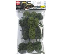Busch Environnement - BUE6486 - Modélisme Ferroviaire - Assortiment de 12 Arbres Feuillus