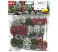 Busch Environnement – Modélisme ferroviaire – BUE6584 – 18 arbres printaniers N/TT 40–70 mm