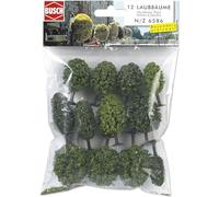 Busch Environnement - BUE6586 - Modélisme Ferroviaire - Lot de 12 Arbres Feuillus