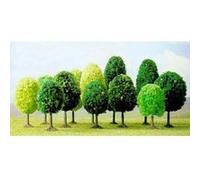 BUSCH ENVIRONNEMENT - BUE6586 - MODÉLISME FERROVIAIRE - LOT DE 12 ARBRES FEUILLUS G