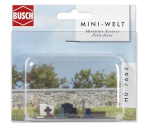 Busch Environnement - BUE7662 - Modélisme Ferroviaire - Mini Scène : Cimetière