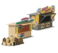 Busch Environnement - Modélisme Ferroviaire - 2 Baraques de Ventes - Nécessite des piles : non - Taille unique - Classique - Plastique - Décoration de train - Pour Garçons et Hommes