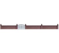 BUSCH 6014 Échelle Ho Clôture En Maçonnerie Avec Portail En Fer Forgé CM 80