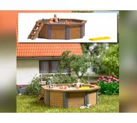 BUSCH Famille dans une piscine hors sol - HO 1/87 - BUSCH 1832