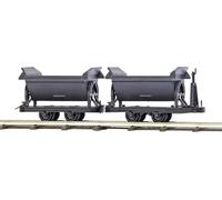 Busch Feldbahn 12216 Deux wagons à bennes H0f O&K