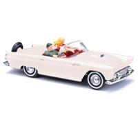 BUSCH Ford Thunderbird blanche cabriolet avec personnages - HO 1/87 - BUSCH 4524