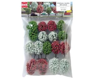 Busch - H0 6484 - Modélisme - Pack de 16 Arbres Printaniers