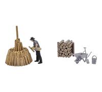 Busch H0 ACTION Set: Couches de bois