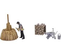 Busch H0 ACTION Set: Couches de bois