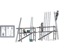Busch H0 SET action pour charpentier avec échafaudage kit