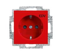 Busch-J. SCHUKO Steckdosen-Einsatz rot 20 EUC/DV-917
