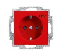 Busch-J. SCHUKO Steckdosen-Einsatz rot 20 EUC/DV-917