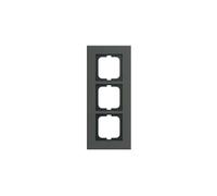 Busch-Jaeger 1723-815 2CKA001754A4822 Cadre de recouvrement Carat 3 positions Porcelaine Anthracite