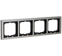 Busch Jaeger 1724-866K Cadre de protection pour 4 prises Acier inoxydable