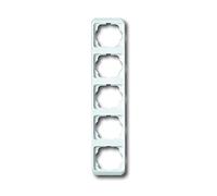 Busch-Jaeger 1735-24G Plaque quintuple, alpha, vertical, alabaster/blanc studio