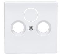 Busch-Jaeger 1743-84 Plaque de recouvrement, prises d'antenne, 2 connexions, davos/blanc studio, sol