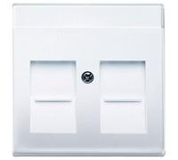 Busch-Jaeger 1800-84 Plaque de recouvrement, jack modulaire, 2 actionneurs d````````ouverture, zone de m