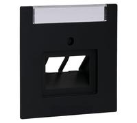 Busch-Jaeger 1803-02-45M Zentralscheibe mit Beschriftungsfeld, art linear, UAE, 2-fach, schwarz matt (2CKA001710A4230)