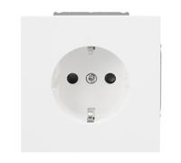 Busch-Jaeger 20-1 EUCBF-44M Schuko Prise de courant plate Safety+, art linéaire, disque central plat, blanc studio mat (2CKA002013A5522)