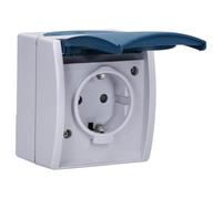 Busch-Jaeger 20 EBW-53 Prise SCHUKO Gris/Bleu Vert