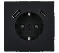 Busch-Jaeger 20 EUCB2USBAC-45M SCHUKO®-/USB-A+C Prise Safety+ Noir mat Busch-art-linear 2CKA002011A6322