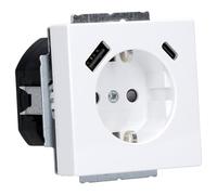 Busch-Jaeger Prise SCHUKO avec USB EUCB2USBAC-84 A/C future® linear Blanc studio