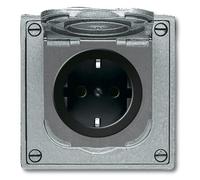 Busch-Jaeger 2011-0-3871 prise de courant CEE 7/3 Noir, Gris