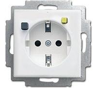 Busch-Jaeger 3116-0 - 0663 Schuko Silver, White de Socket Outlet - Outlets (de Socket 250 V, 16 A)