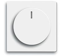 Busch-Jaeger 6540-84-102 Interrupteur Central avec Bouton Rotatif, écrou et Lampe Fluorescente (thermoplastique) Studio White Carat® 2CKA006599A2953 Future Linear