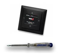 Busch Jäger 8215U-101 Balance Si Radio encastrée DAB+ (DAB Plus) Noir mat -915, kit complet 8215 U - 101, cadre et cache radio avec testeur de phase EBROM pour le montage de l'appareil