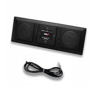 Busch Jäger 8215U-101 Balance Si Radio encastrée DAB+ (DAB Plus) Noir mat -915 Lot de 2 haut-parleurs, caches et cadre + antenne de projection EBROM de 0,9 m pour optimisation de la réception - 8215 U