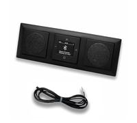 Busch Jäger 8217U-101 Balance Si Radio Bluetooth encastrée DAB+ Noir mat -915 Kit complet avec 2 haut-parleurs, caches et cadre avec antenne de projection EBROM de 0,9 m pour optimisation de la